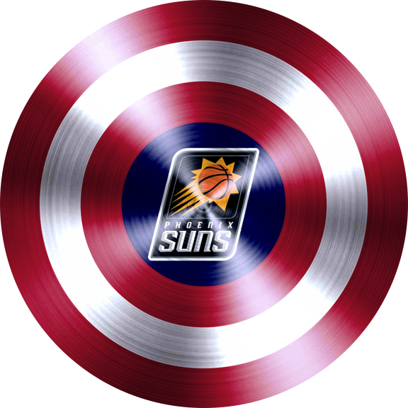 Captain American Shield With Phoenix Suns Logo vinyl decal